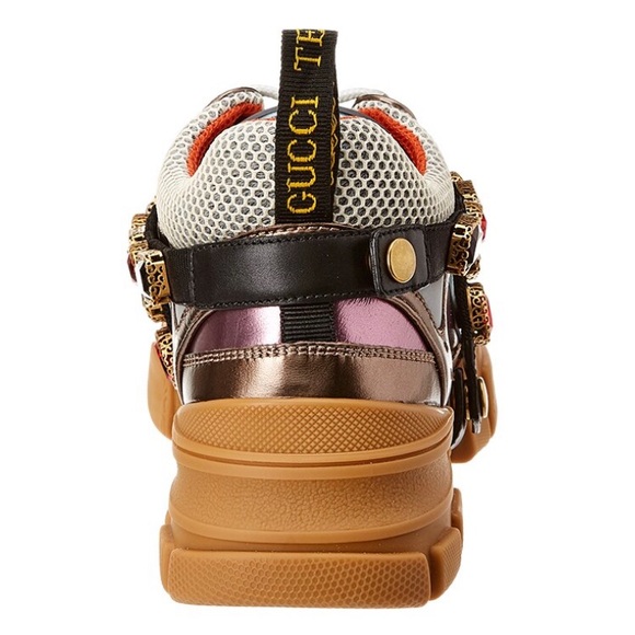 Authentic GUCCI Red & Purple Jewels Snap On Shoe Straps For Size 5 Sneakers. - Picture 3 of 8